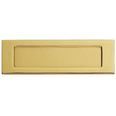 Inward Opening Letterbox Plate 258mm Fixing Centres 282 x 80mm Polished ...