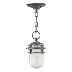 IP23 1 Bulb Chain Lantern Hematite LED E27 60W Bulb Light Fitting