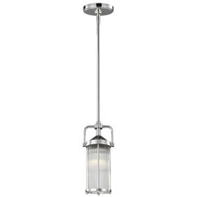 IP44 Ceiling Pendant Light Secure Glass Tube Shades in Rows Chrome LED G9 3.5W