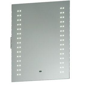 IP44 LED Bathroom Mirror 60cm x 50cm Vanity Light Shaver Socket & Motion Switch