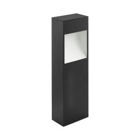 IP44 Outdoor Pedestal Light Anthracite & White Square Post 10W Built in LED