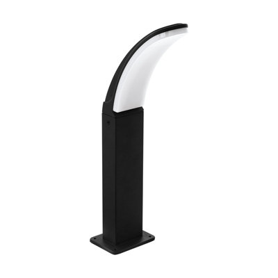 IP44 Outdoor Pedestal Light Black Aluminium 11W Built in LED Wall Post Lamp