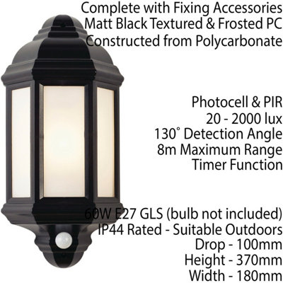 Half lantern deals pir b&q