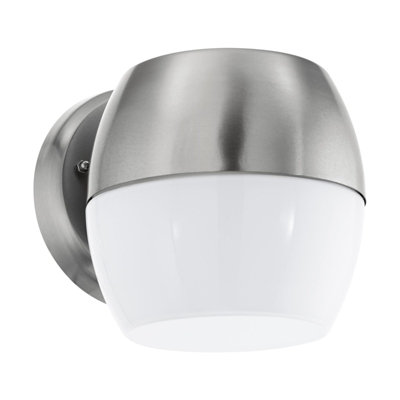 Set Of 4 First Choice Lighting Slant LED Outdoor Wall Lights - Stainless Steel IP44