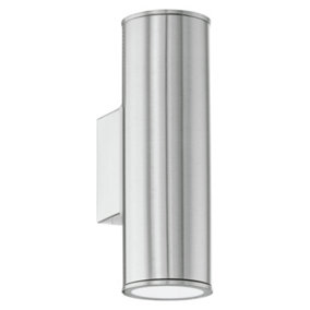IP44 Outdoor Wall Light Stainless Steel 1x 3W GU10 Bulb Porch Up & Down Lamp
