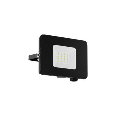 IP65 Adjustable 20W Outdoor Wall Flood Light with Built-in LED - Stylish Black Porch Lamp