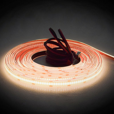 IP65 Flexible COB LED Strip 3M Reel - 12V DC 4W/m Warm White VHB 3M Tape