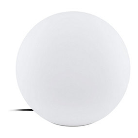 IP65 Outdoor Garden Ball Light White Plastic 1 x 40W E27 Bulb 390mm Globe