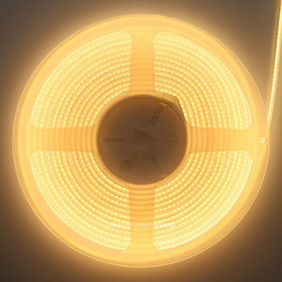 IP65 Water Proof Outdoor & Indoor LED Strip Light Tape Warm White Continuous COB Illumination 5 Metres 12v