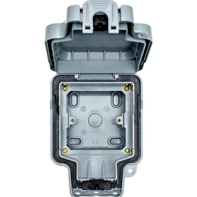 IP66 Outdoor 1 Gang Switch & Socket Enclosure Waterproof Garden Plate