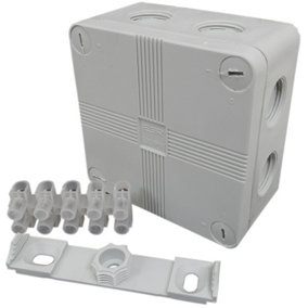 IP66 Outdoor Junction Box 91x47mm with 20mm Knockouts - Grey