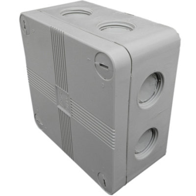 IP66 Outdoor Junction Box 91x47mm with 20mm Knockouts - Grey - 4