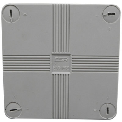 IP66 Outdoor Junction Box 91x47mm with 20mm Knockouts - Grey - 7