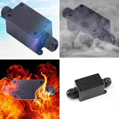 IP68 Waterproof Junction Box 2-Way Outdoor Cable Connector for CCTV ...