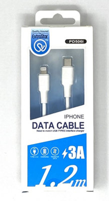 iPhone Lightning to Type C Data Cable, 1.2M, White