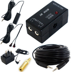 IR Infrared Hub Repeater System Remote Control Extender Magic Eye Receiver Kit