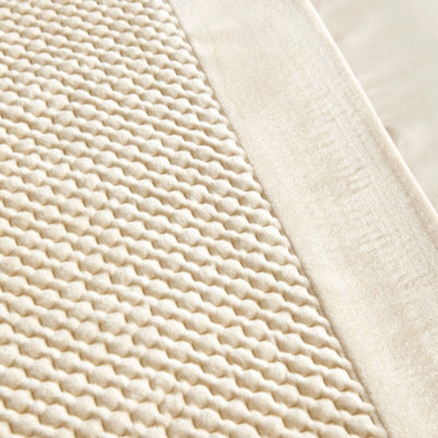 Iras Luxury Quilted Detailing Natural Duvet Cover Set