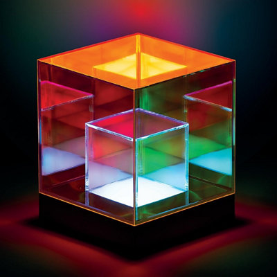 Iridescent Infinity Cube Light