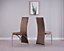 Irine Brown Velvet Dining Chairs Set of 4, High Back Chairs with Chrome Frame in Brown