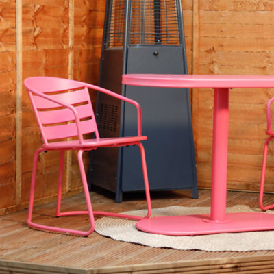 Iris 3 piece Outdoor Garden Patio Decking Balcony Table & Chair Bistro ...