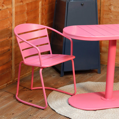 Iris 3 piece Outdoor Garden Patio Decking Balcony Table & Chair Bistro ...