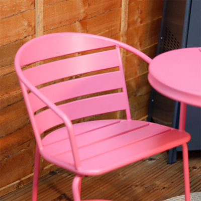 Iris 3 piece Outdoor Garden Patio Decking Balcony Table & Chair Bistro ...