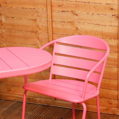 Iris 3 piece Outdoor Garden Patio Decking Balcony Table & Chair Bistro ...