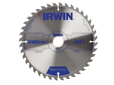 Iriwin 1897206 Construction Circular Saw Blade 230 x 30mm x 40T ATB IRW1897206