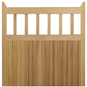 Iroko Cottage Gate Single - 0.9m Wide x 0.9m High - Right Hand Hung
