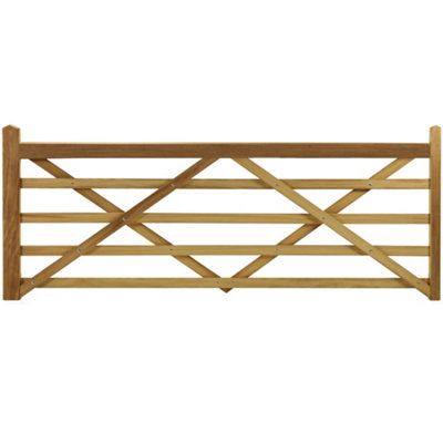 Iroko Diamond Brace Entrance Gate 0.6m Wide x 0.9m High (4 Rails)