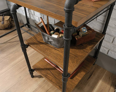 Iron Foundry Desk with contemporary 'pipework' frame
