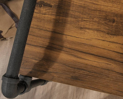Iron Foundry Desk with contemporary 'pipework' frame