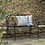 Iron garden bench painted in black - Eibar Iron Outdoor Bench in Noir