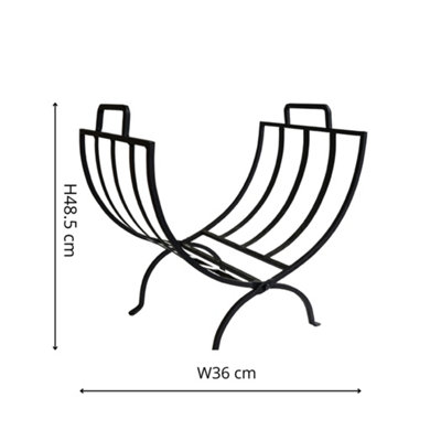 Iron Linear Log Basket H48.5Cm W36Cm Price Comparisons | Compare The Build