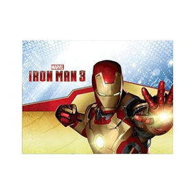 Iron Man 3 Plastic Party Table Cover Red/Gold/Blue (One Size)