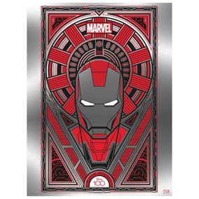 Iron Man D100 Deco Luxe Metallic Print Red (40cm x 30cm)