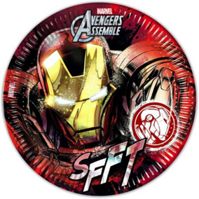 Iron Man SFFT Paper Party Plates (Pack of 8) Red/Gold (One Size)