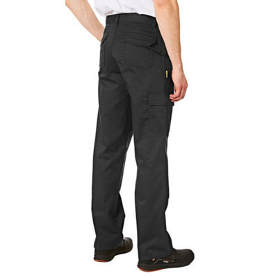Iron Mountain Workwear Mens Classic Cargo Trousers with Knee Pad Pockets, Black, 40W (31" Reg Leg)
