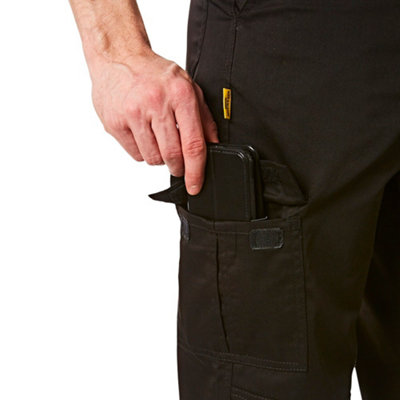 Iron Mountain Workwear Mens Classic Cargo Trousers with Knee Pad Pockets, Black, 40W (31" Reg Leg)