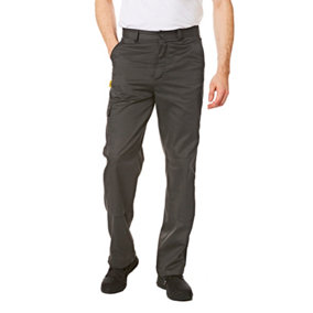 Iron Mountain Workwear Mens Classic Cargo Trousers with Knee Pad Pockets, Grey, 30W (31'' Regular Leg)