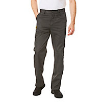 Iron Mountain Workwear Mens Classic Cargo Trousers with Knee Pad Pockets, Grey, 34W (33'' Long Leg)