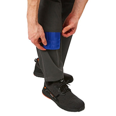 Iron Mountain Workwear Mens Classic Cargo Trousers with Knee Pad Pockets, Grey, 38W (29'' Short Leg)
