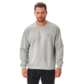 Iron Mountain Workwear Mens Crew Neck Sweatshirt, Light Grey, L