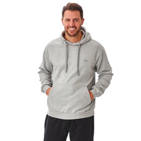 Iron Mountain Workwear Mens Hooded Sweater, Light Grey, 2XL