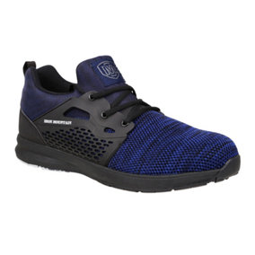 Iron Mountain Workwear Mens S1P SRA HRO Sporty Contrast Safety Trainers, Blue, UK 11/EU 45