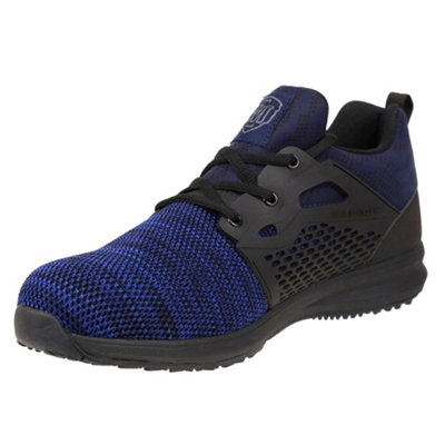 Iron Mountain Workwear Mens S1P SRA HRO Sporty Contrast Safety Trainers, Blue, UK 8/EU 42