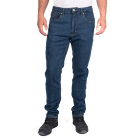 Iron Mountain Workwear Mens Stretch Denim Work Jeans, Denim Blue, 30W (33'' Long Leg)