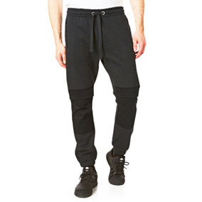 Iron Mountain Workwear Mens Work Sweatpants with Knee Pad Pockets, Black, Large