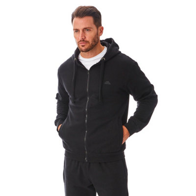 Iron Mountain Workwear Mens Zip Up Hooded Hoodie, Black, S