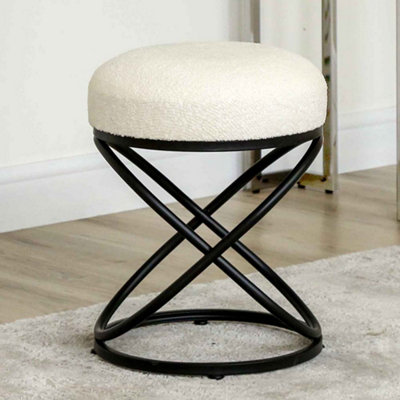Iron Round Dressing Table Stool For Bedroom Furniture, Modern
